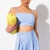 DONT CROSS ME CROP TOP -helmut shop dont cross me crop top blue 1