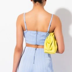 DONT CROSS ME CROP TOP -helmut shop dont cross me crop top blue 3