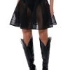 DONT HATE THE PLAYER PLEATED MESH MINI SKIRT
