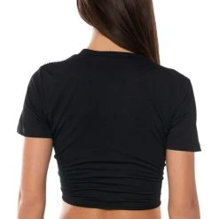 DOUBLE TAKE EMBELLISHED T SHIRT IN BLACK -helmut shop double take embellished t shirt in black black multi 5 5