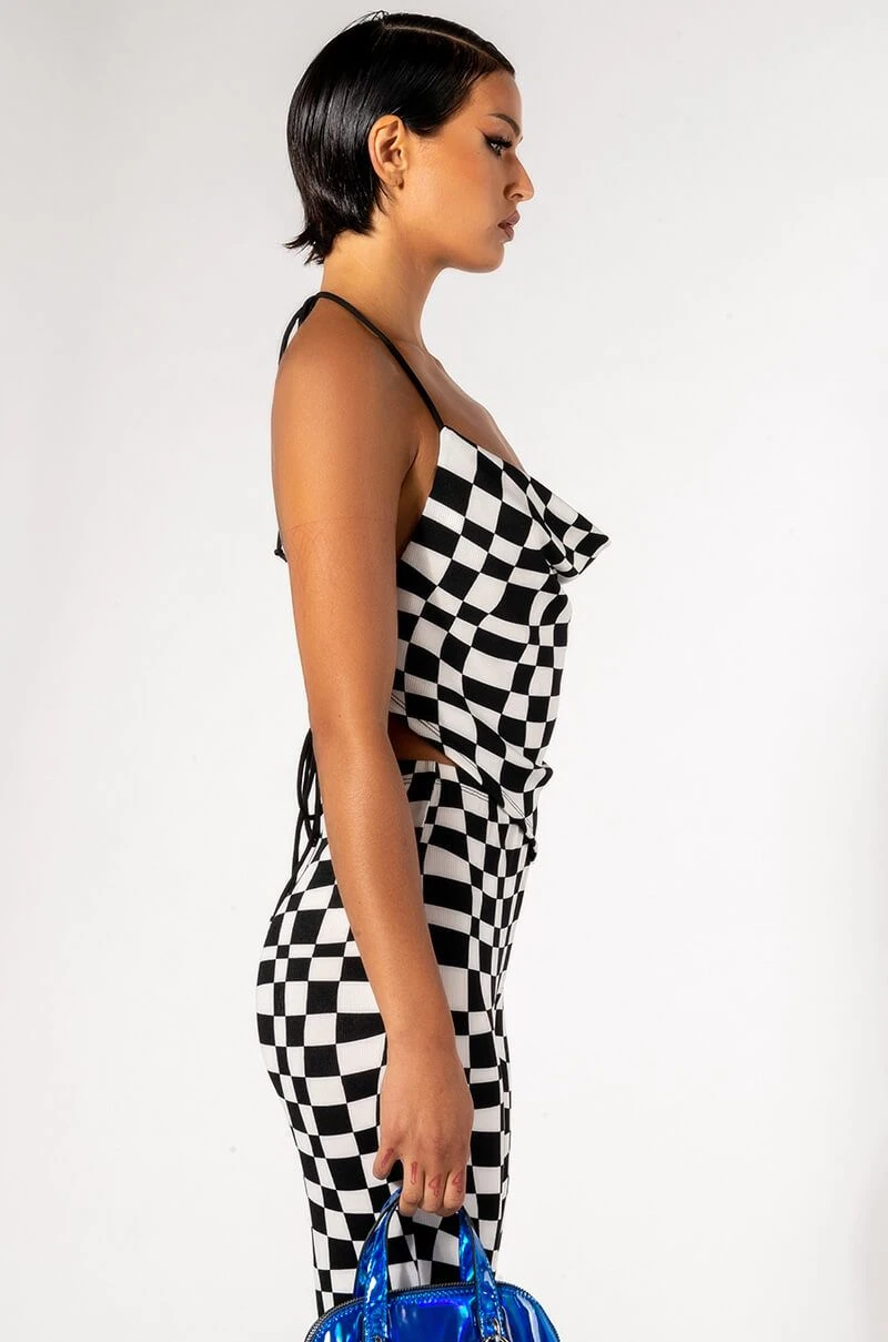 DOWN TO BUSINESS COWL NECK MESH CROP TOP 7 DOWN TO BUSINESS COWL NECK MESH CROP TOP - Image 5