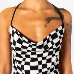 DOWN TO BUSINESS COWL NECK MESH CROP TOP 16 DOWN TO BUSINESS COWL NECK MESH CROP TOP -helmut shop down to business cowl neck mesh crop top black white 7 7
