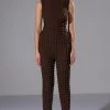 DREAM LOVER TEXTURED LACE UP JUMPSUIT