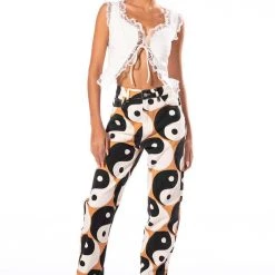 DREAMY TIE FRONT LACE DETAIL SLEEVELESS BLOUSE 9 DREAMY TIE FRONT LACE DETAIL SLEEVELESS BLOUSE -helmut shop dreamy tie front lace detail sleeveless blouse white 2 2