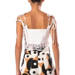 DREAMY TIE FRONT LACE DETAIL SLEEVELESS BLOUSE 12 DREAMY TIE FRONT LACE DETAIL SLEEVELESS BLOUSE -helmut shop dreamy tie front lace detail sleeveless blouse white 5 5