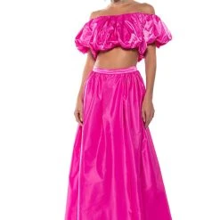 DRESS LIKE ROYALTY VOLUME CROP TOP -helmut shop dress like royalty volume crop top pink 4 4