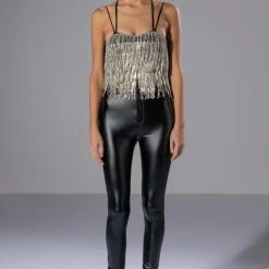 DRIPPIN RHINESTONE FRINGE CORSET -helmut shop drippin rhinestone fringe corset black 8 8