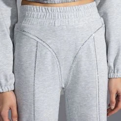 DRIPPING JEWELS RHINESTONE SWEATPANT -helmut shop dripping jewels rhinestone sweatpant heather grey 9 9