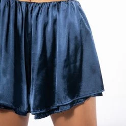 EASY GOING FLOUNCY SATIN SHORT -helmut shop easy going flouncy satin short teal 7 7