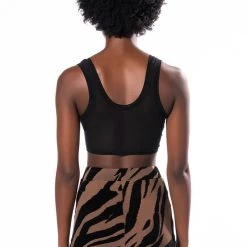 EASY GOING MESH DEEP V BRA TOP -helmut shop easy going mesh deep v bra top black 6 6