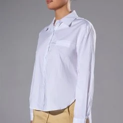 EASY POPLIN EVERYDAY BLOUSE -helmut shop easy poplin everyday blouse white 2 2 c1