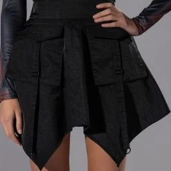 EDNA SYMMETRIC CARGO MINI SKIRT -helmut shop edna symmetric cargo mini skirt black 2 2