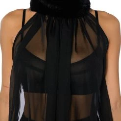 ELEGANT TURTLE NECK BLOUSE -helmut shop elegant turtle neck blouse black 7 7