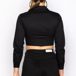 ELENA RUCHED PUFF SLEEVE BLOUSE -helmut shop elena ruched puff sleeve blouse black 7 7