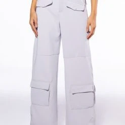 ELEVATED CARGO PANTS IN LIGHT GREY