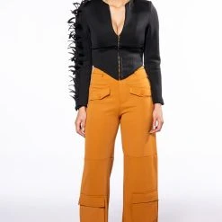 ELEVATED CARGO PANTS IN RUST -helmut shop elevated cargo pants rust 7 7