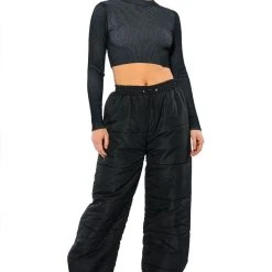 ELLA LONG SLEEVE CROPPED SWEATER -helmut shop ella long sleeve cropped sweater black 6 6 c1