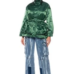 EMERALD CITY CINCHED NYLON JACKET 11 EMERALD CITY CINCHED NYLON JACKET -helmut shop emerald city cinched nylon jacket olive 3 3