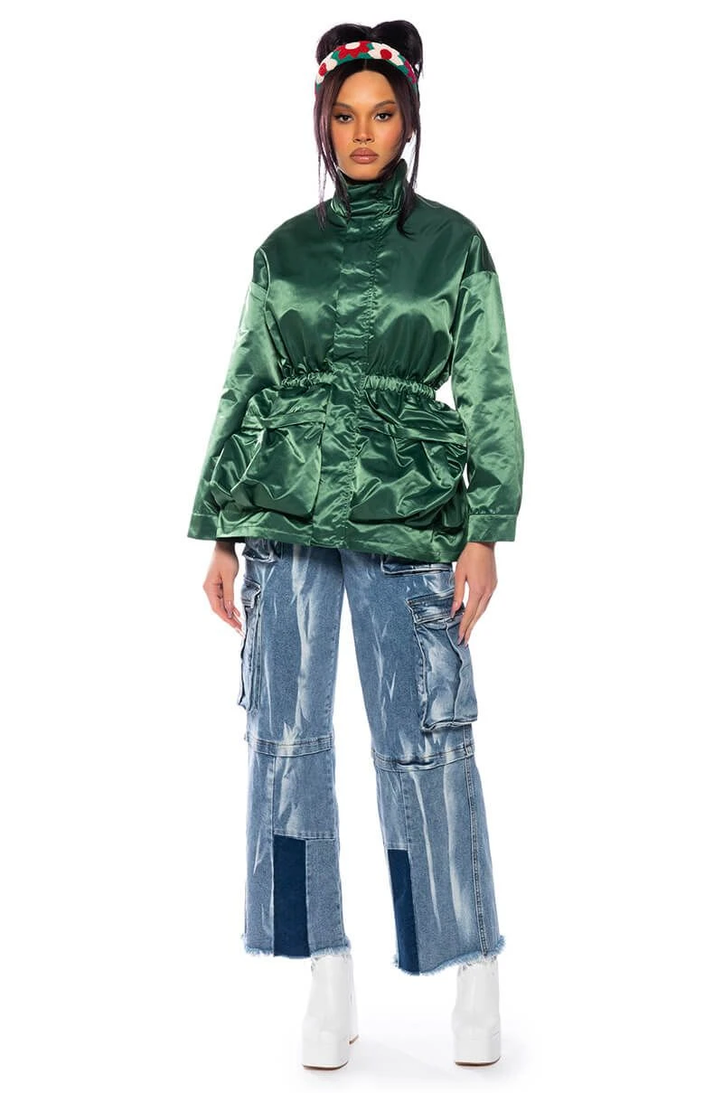 EMERALD CITY CINCHED NYLON JACKET 5 EMERALD CITY CINCHED NYLON JACKET - Image 3