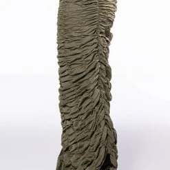 ENCORE SCRUNCHED SLIT MAXI SKIRT -helmut shop encore scrunched slit maxi skirt olive 6 6