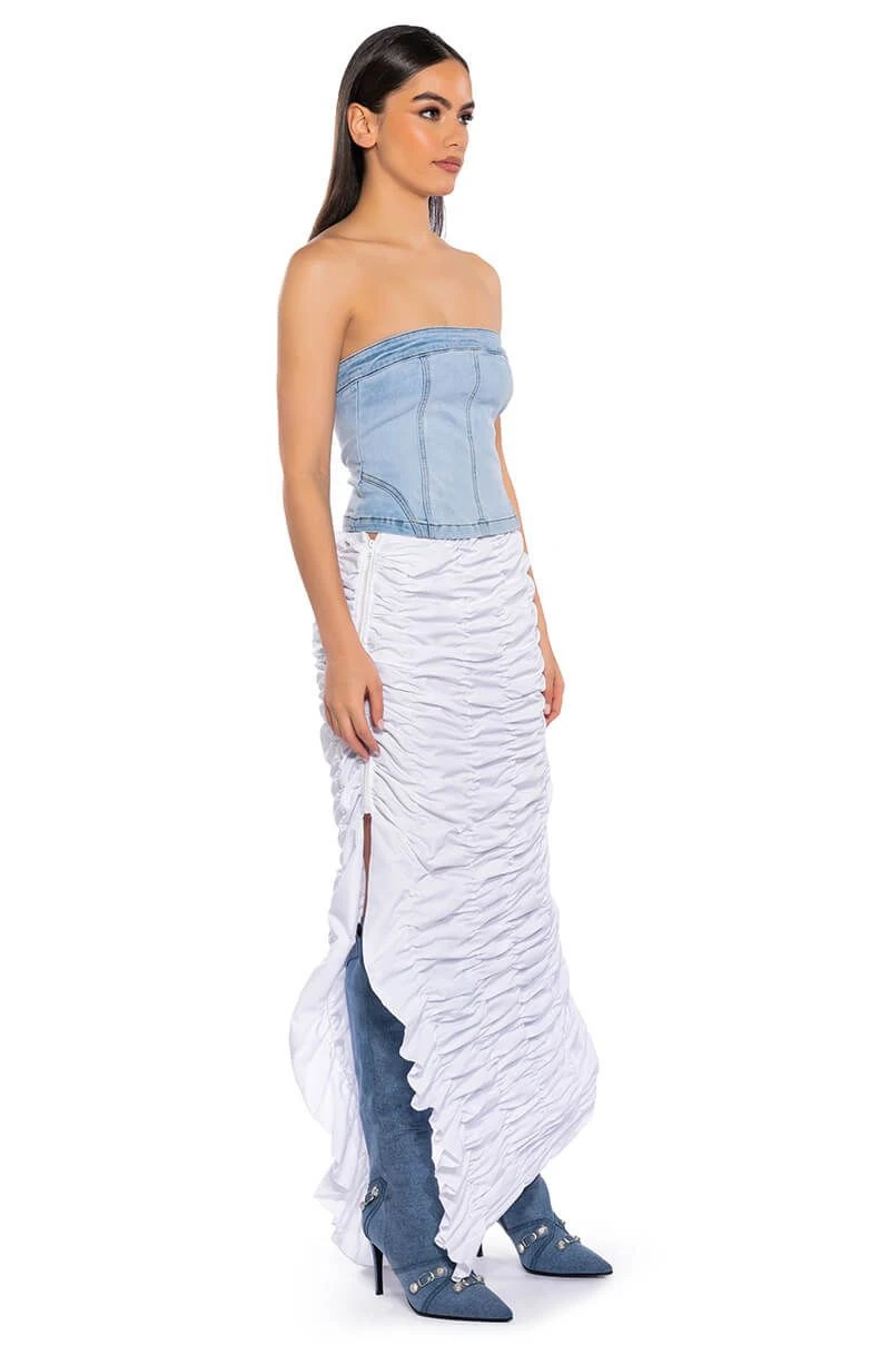 ENCORE SCRUNCHED SLIT MAXI SKIRT 5 ENCORE SCRUNCHED SLIT MAXI SKIRT - Image 3