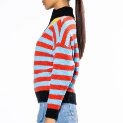 ENJOY TODAY QUARTER ZIP SWEATER -helmut shop enjoy today quarter zip sweater black multi 5 5