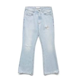 ERL WOVEN DISTRESSED DENIM PANTS