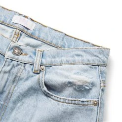 ERL WOVEN DISTRESSED DENIM PANTS -helmut shop erlDISTRESSEDDENIMPANTSWOVENBLUESERL05P003 3