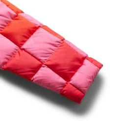 ERL GRADIENT CHECKED HOODED PUFFER COAT -helmut shop erlGRADIENTCHECKERHOODEDPUFFERCOATWOVENPINKMERL05C002 3