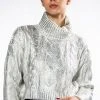 ESME SILVER METALLIC SWEATER -helmut shop esme silver metallic sweater silver 1 1
