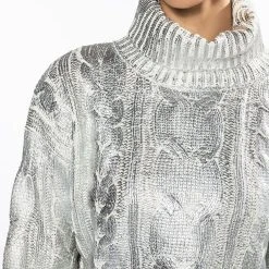 ESME SILVER METALLIC SWEATER -helmut shop esme silver metallic sweater silver 6 6