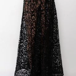 ESTELLE SEQUIN MAXI SKIRT -helmut shop estelle sequin maxi skirt black 3 3