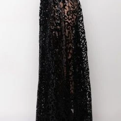 ESTELLE SEQUIN MAXI SKIRT -helmut shop estelle sequin maxi skirt black 4 4