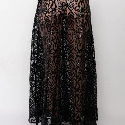 ESTELLE SEQUIN MAXI SKIRT -helmut shop estelle sequin maxi skirt black 5 5