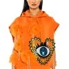 EUPHORIC EMBELLISHED SLEEVELESS SWEATSHIRT -helmut shop euphoric embellished sleeveless sweatshirt orange 1 1