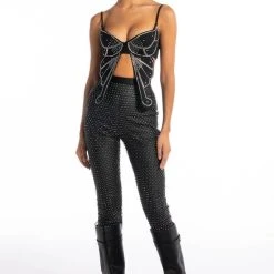 EVER AFTER BUTTERFLY EMBELLISHED BRA -helmut shop ever after butterfly embellished bra black 7 7