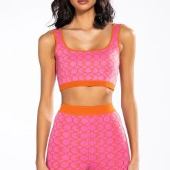 EVERYDAY KNIT BRALETTE -helmut shop everyday knit bralette pink multi 4 4