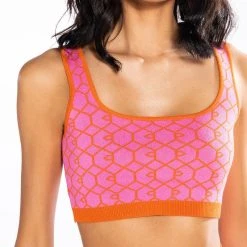 EVERYDAY KNIT BRALETTE -helmut shop everyday knit bralette pink multi 7 7