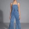 EVERYDAY WIDE LEG OVERALLS -helmut shop everyday wide leg overalls medium blue denim 1 1 c1