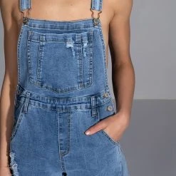 EVERYDAY WIDE LEG OVERALLS -helmut shop everyday wide leg overalls medium blue denim 5 5 c1