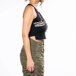 EXPENSIVE TASTE PIN DETAIL TOP -helmut shop expensive taste pin detail top black 6 6