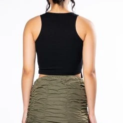 EXPENSIVE TASTE PIN DETAIL TOP -helmut shop expensive taste pin detail top black 7 7