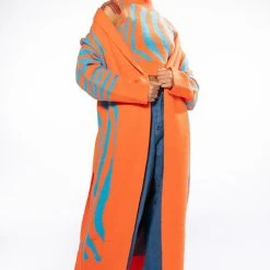 EYE OF THE TIGER SLEEVELESS SWEATER -helmut shop eye of the tiger sleeveless sweater orange multi 3 3