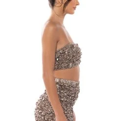 EYES ON ME TEXTURED TOP -helmut shop eyes on me textured top rose gold 4 4