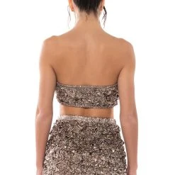 EYES ON ME TEXTURED TOP -helmut shop eyes on me textured top rose gold 5 5