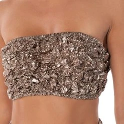 EYES ON ME TEXTURED TOP -helmut shop eyes on me textured top rose gold 6 6