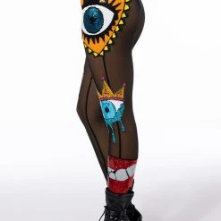 EYES WIDE SHUT SEQUIN MESH LEGGING -helmut shop eyes wide shut sequin mesh legging black multi 7 7