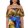 EZRA PRINTED OFF THE SHOULDER BLOUSE -helmut shop ezra printed off the shoulder blouse multi 1 1