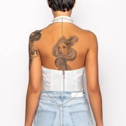 FANTASY DRIP LINK BRA BODY CHAIN -helmut shop fantasy drip link bra body chain gold clear 5 5