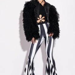 FAR OUT FLORAL CUT OUT HALTER BODYSUIT 9 FAR OUT FLORAL CUT OUT HALTER BODYSUIT -helmut shop far out floral cut out halter bodysuit black 2 2